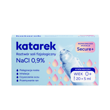 Katarek sól fizjologiczna Secure+ w ampułkach o bezpieczniejszym kształcie