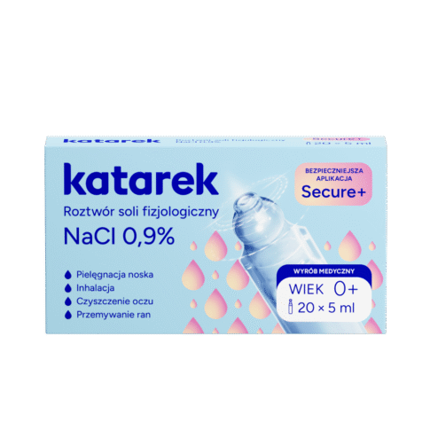 Katarek sól fizjologiczna Secure+ w ampułkach o bezpieczniejszym kształcie