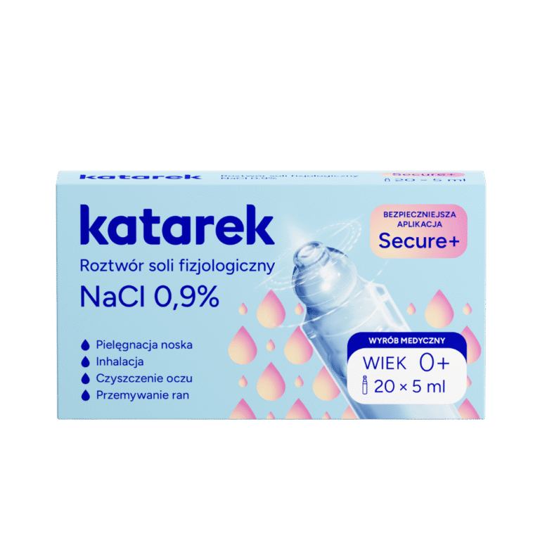 Katarek sól fizjologiczna Secure+ w ampułkach o bezpieczniejszym kształcie