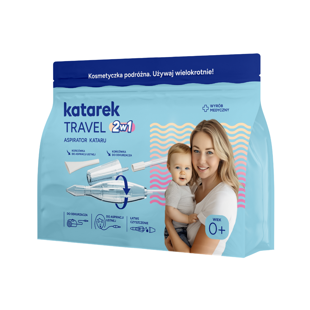 Katrek Travel 2w1 aspirator kataru - odciagacz kataru dla dzieci i niemowląt