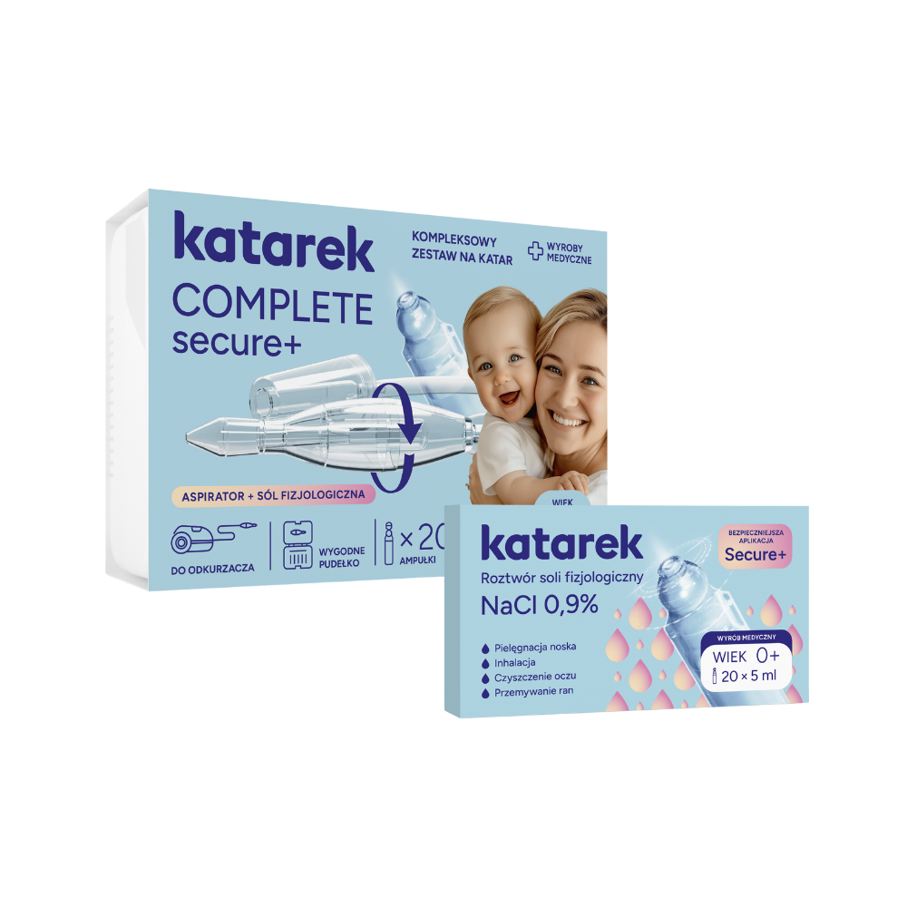 Katarek Complete w opakowaniu-apteczce do odciągania kataru u dzieci