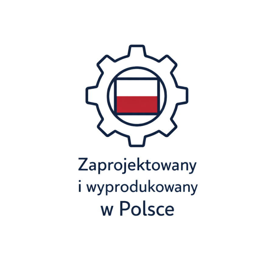 Znak zaprojektowany i wyprodukowany w Polsce